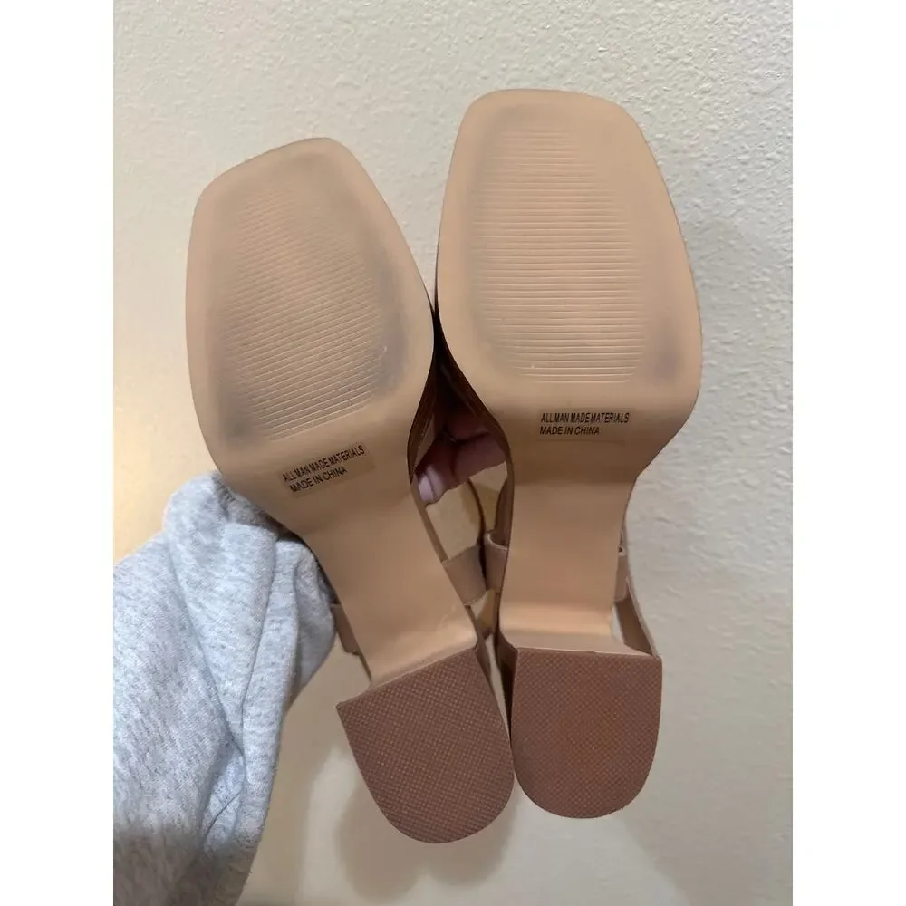 DV Dolce Vita Women's Tahini Heeled Sandals size 8.5 nude